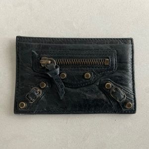 Classic Black Balenciaga Business Credit Card Holder